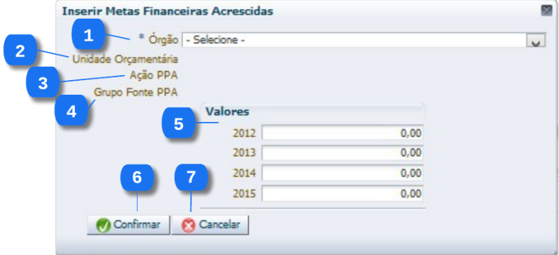 Arquivo:Planejamento - Plano Plurianual - emendaPPAEdit - Inserir Meta Fin Acr.png